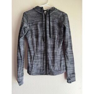Lululemon Hooded Define Jacket *Nulu Heathered Black / White / Black Size 8